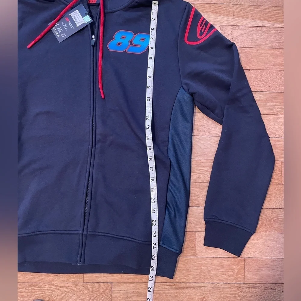 NWT Jorge Martin Moto GP Zip Up Hoodie Navy and Red Men’s XL - Picture 11 of 11